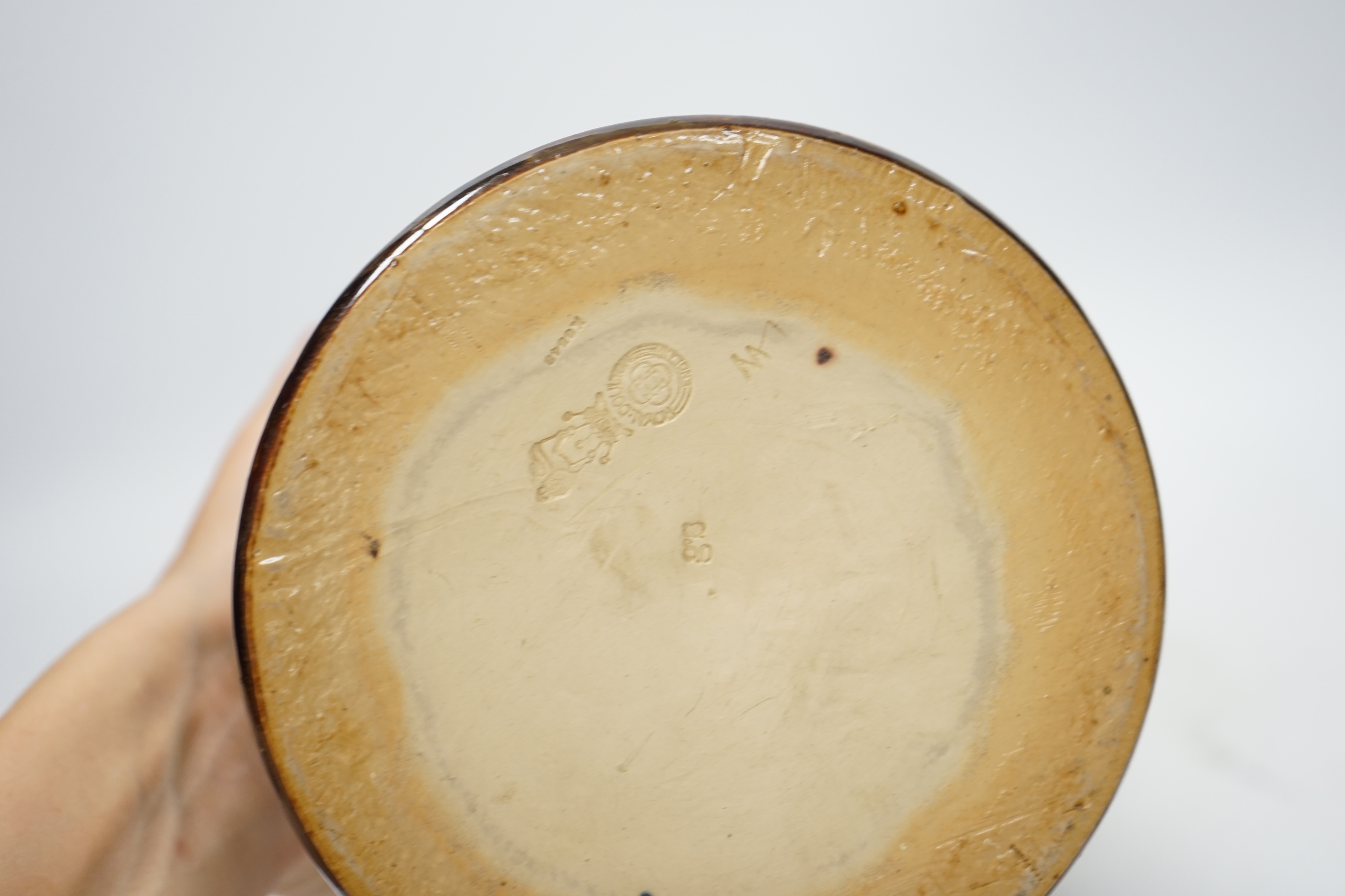 A Doulton Nelson Centenary commemorative jug, 1905, 28cm high. Condition - fair to good
